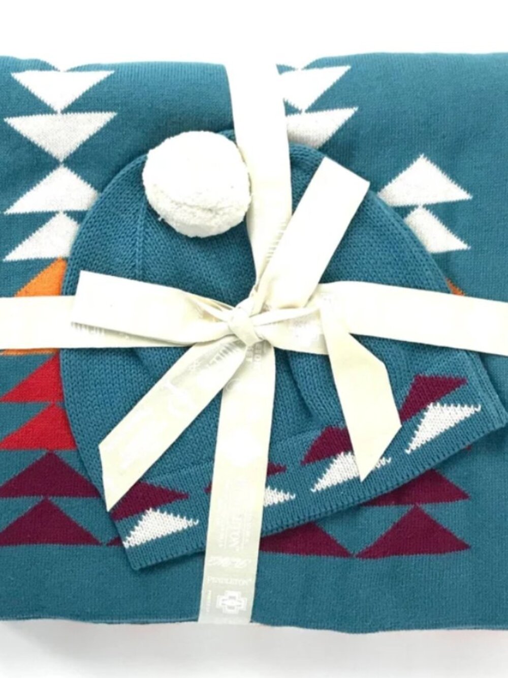 Pendleton | Harding Teal Knit Baby Blanket Set